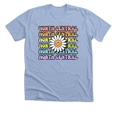 NC Daisy Spirit Wear, a Heather Baby Blue Premium Unisex Tee