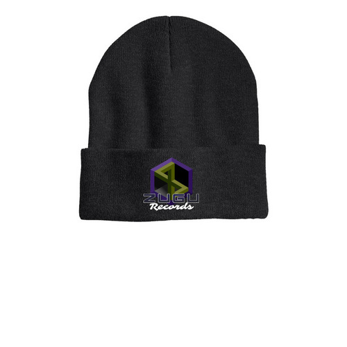 THE ZUGU STORE, a Heather Charcoal Printed Cuffed Beanie