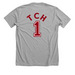 FOOTBALL SEASON IS HERE, a Athletic Heather Premium Unisex Tee (back-view)