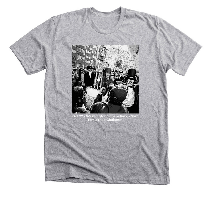 Temu-thee Chalamet Merch, a Athletic Heather Premium Unisex Tee