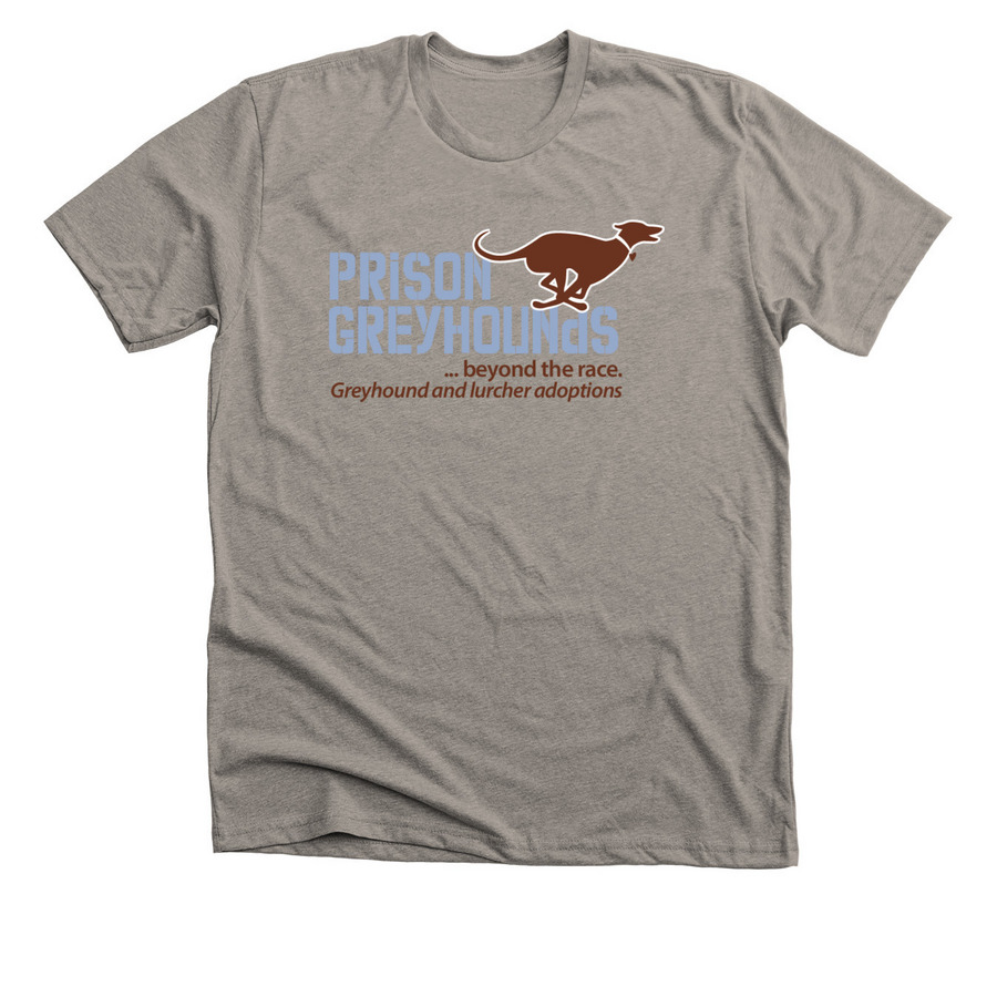 Prison Greyhounds Front Logo only C9, a Heather Stone Premium Unisex Tee
