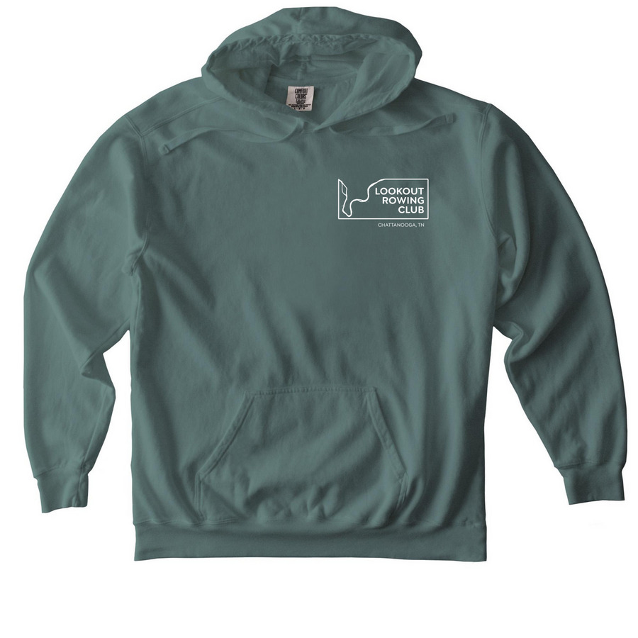 LRC Winter Merch, a Blue Spruce Comfort Colors Pullover Hoodie