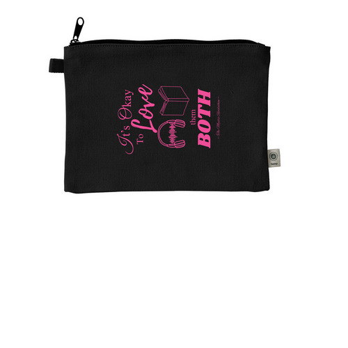 Epic Love Triangle Pouch&nbsp;(2025), a Black 9"x7" Hemp Blend Pouch