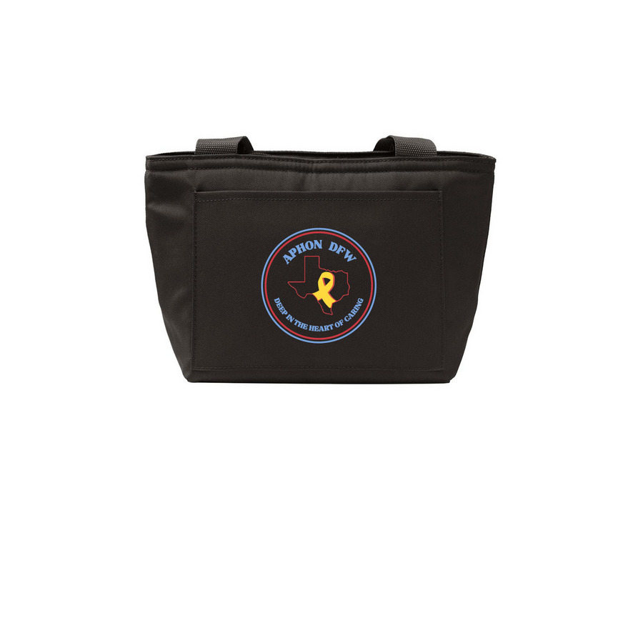 APHON DFW Lunch Tote, a Deep Black Insulated Lunch Tote