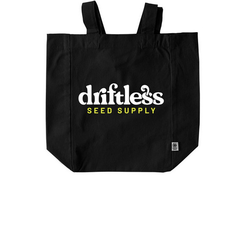 Driftless Seeds Tote Bag, a Black Recycled Cotton Tote Bag