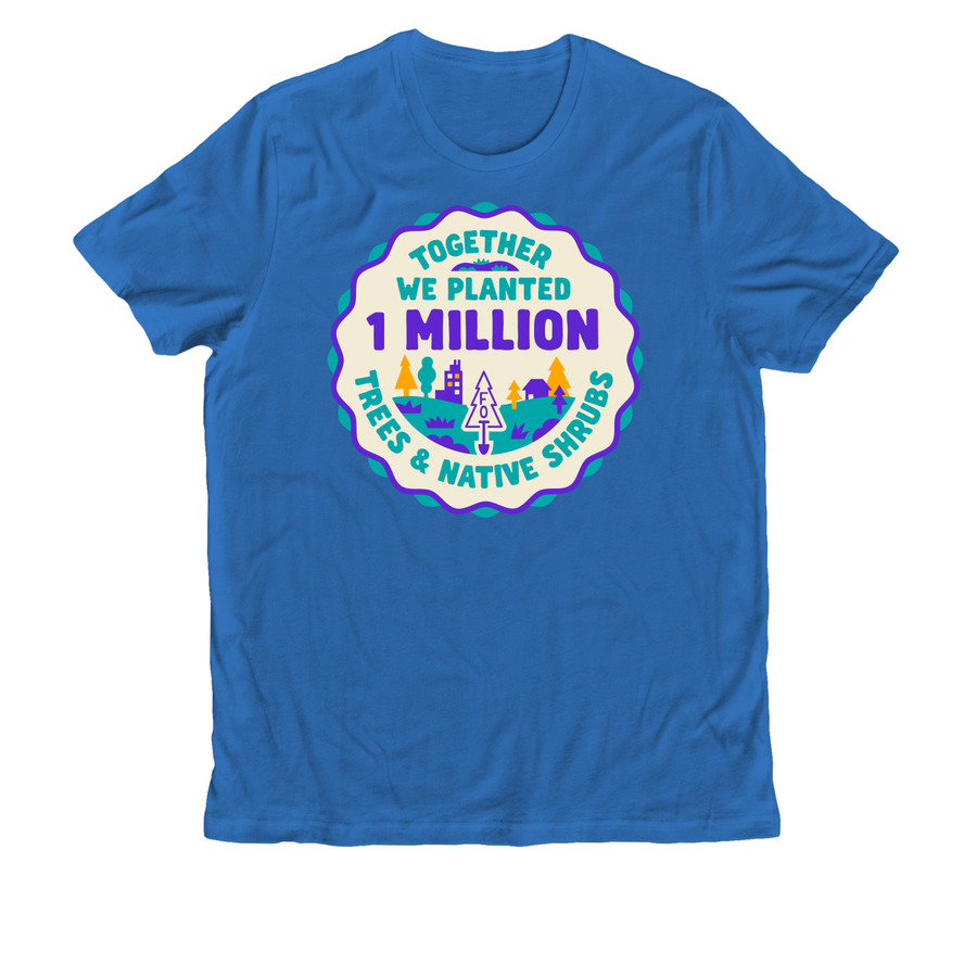 Friends of Trees ~ Million Trees, a Beacon Blue Allmade Organic Cotton Unisex Tee