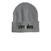 Lift Our Vote Swag Caps, a Dark Heather Grey Printed Cuffed Beanie