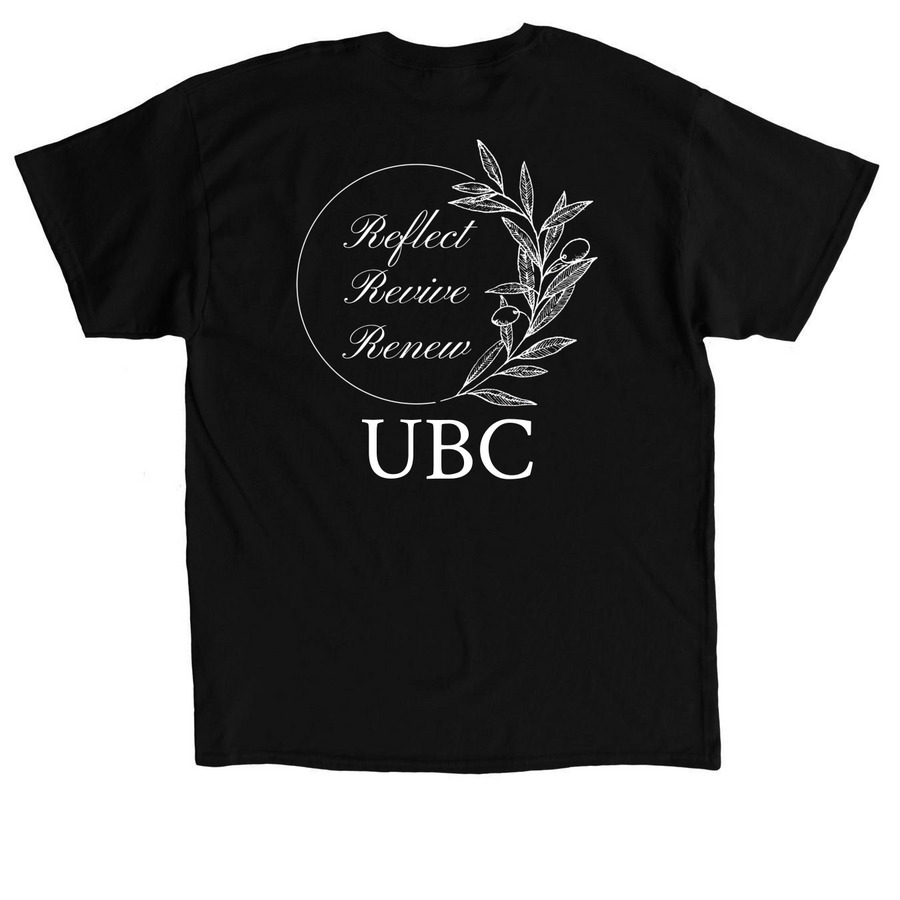 UBC 55th Anniversary T-Shirt, a Black Classic Unisex Tee (back-view)