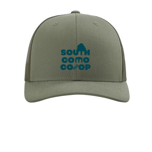South Como Co-op Hats, a Loden Printed Snapback Trucker Cap