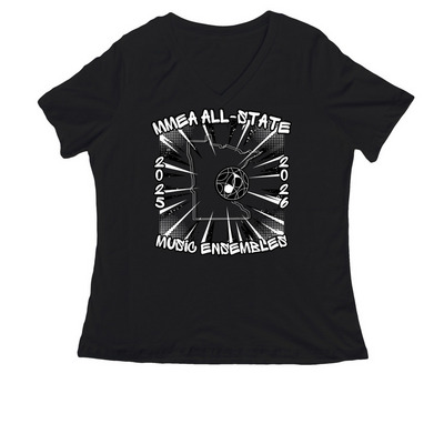 All-State MUSICIAN, a Black Women's Relaxed V-Neck Tee