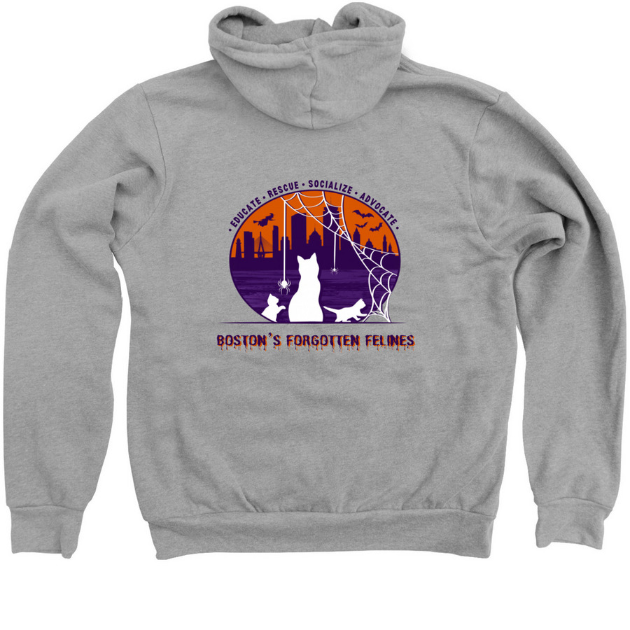 Halloween 2026 Zip-Up, a Athletic Heather Zip Up Hoodie (back-view)