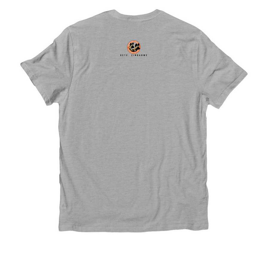 Pup Play&nbsp;, a Granite Grey Heather Allmade Organic Cotton Unisex Tee (back-view)