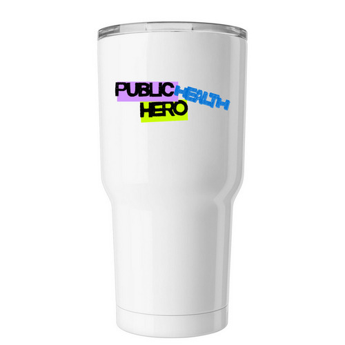 Public Health Hero Tumbler, a White Insulated Tumbler
