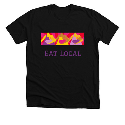 Eat Local - Support Breastfeeding, a Solid Black Blend Premium Unisex Tee