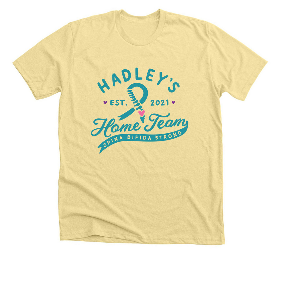 Hadley's Home Team - Full Color, a Heather French Vanilla Premium Unisex Tee