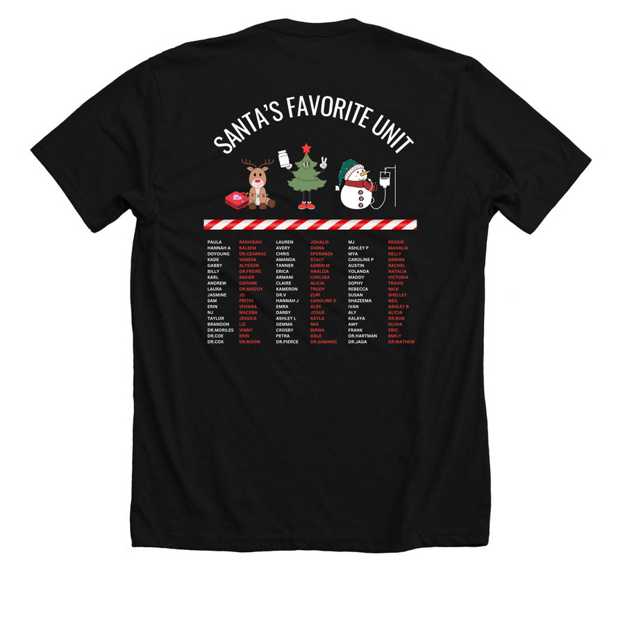 SANTA BOB&nbsp;, a Solid Black Blend Premium Unisex Tee (back-view)