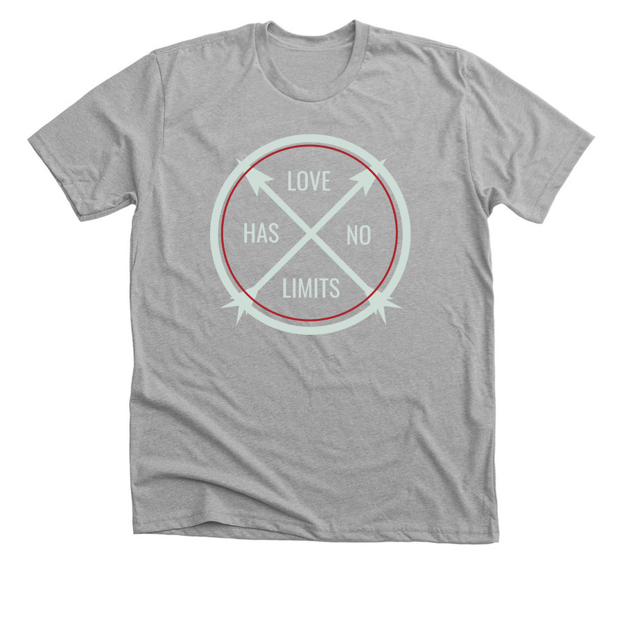 Love Without Boundaries, a Athletic Heather Premium Unisex Tee