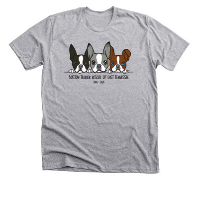 Boston Terrier Rescue of East TN&nbsp;, a Athletic Heather Premium Unisex Tee