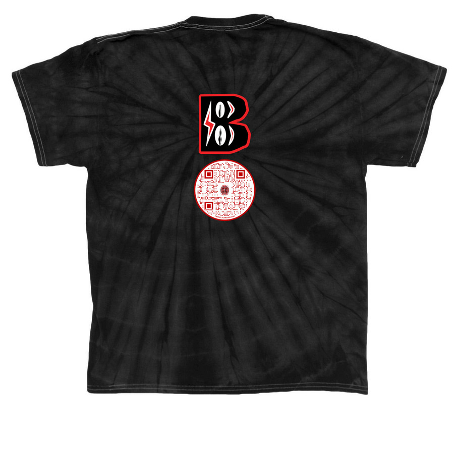 One LOVE Collection, a Black Classic Tie Dye Tee (back-view)