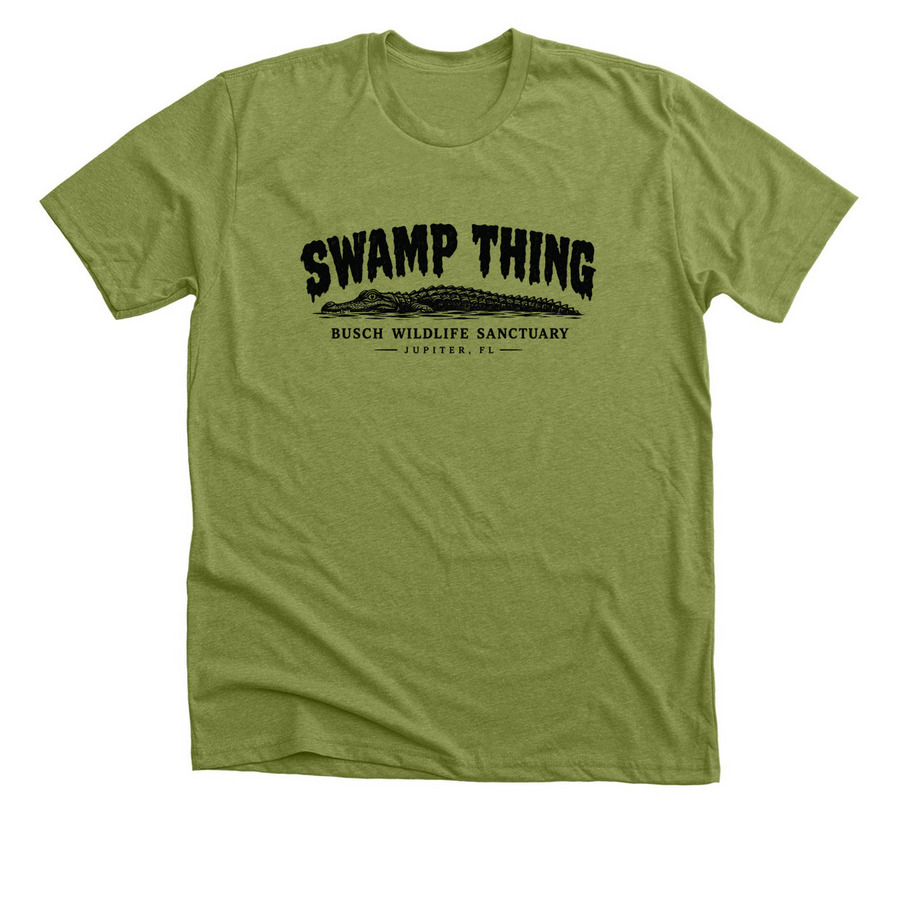 Swamp Thing, a Heather Green Premium Unisex Tee