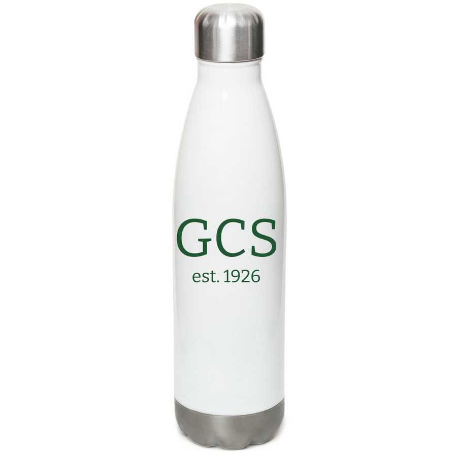 GCS Waterbottle, a White Stainless Steel Water Bottle