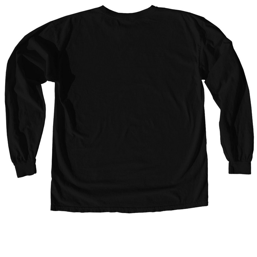 F+F Comfort Colors T-Shirts & Sweatshirts, a Black Comfort Colors Long Sleeve Tee (back-view)