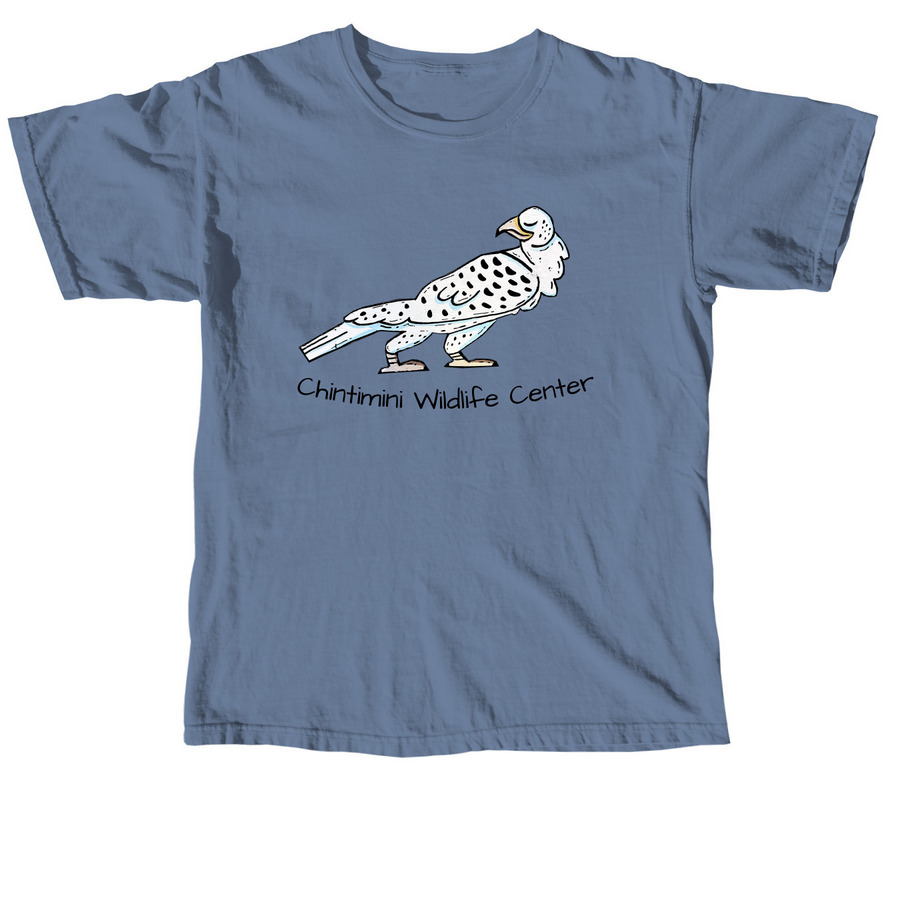 Avian Ambassadors: Evie the Gyrfalcon, a Blue Jean Comfort Colors Unisex Tee