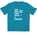 Triathacore workout gear, a Atomic Blue Classic Performance Tee (back-view)