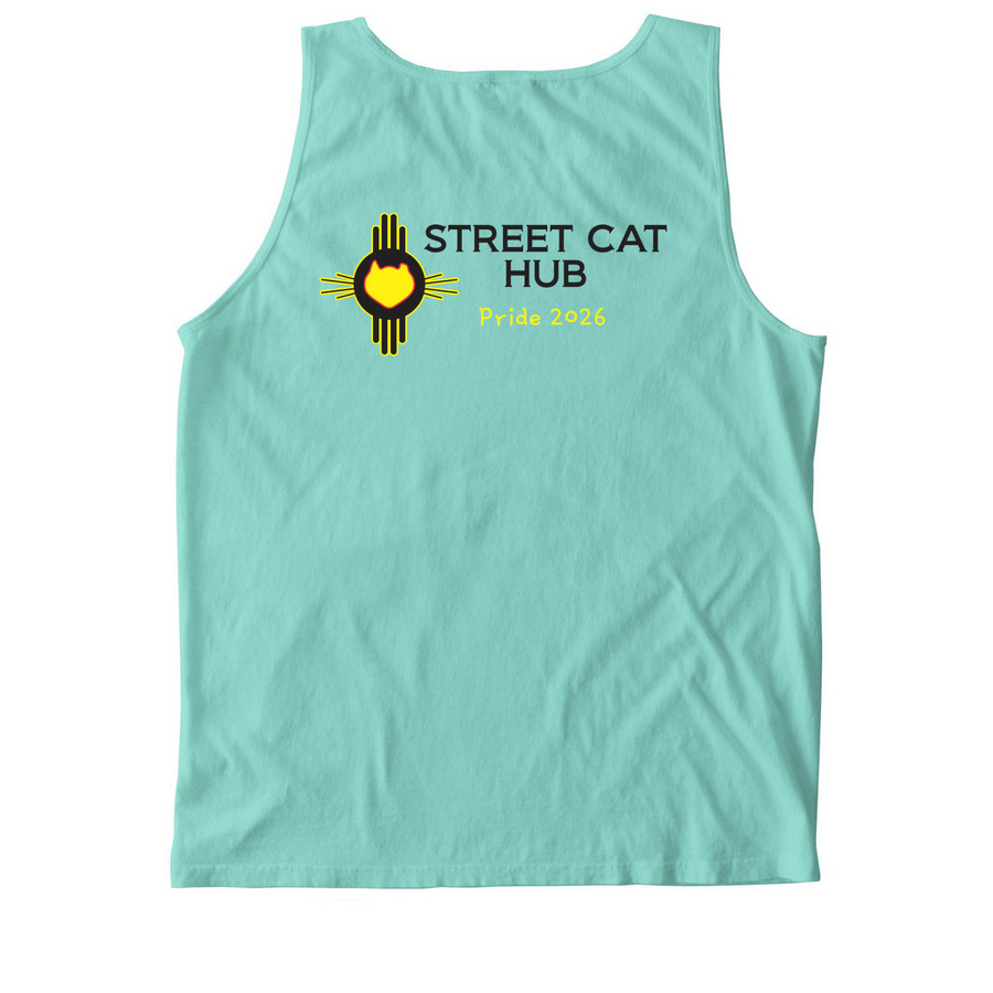 SCH Pride 2026, a Chalky Mint Comfort Colors Tank Top (back-view)