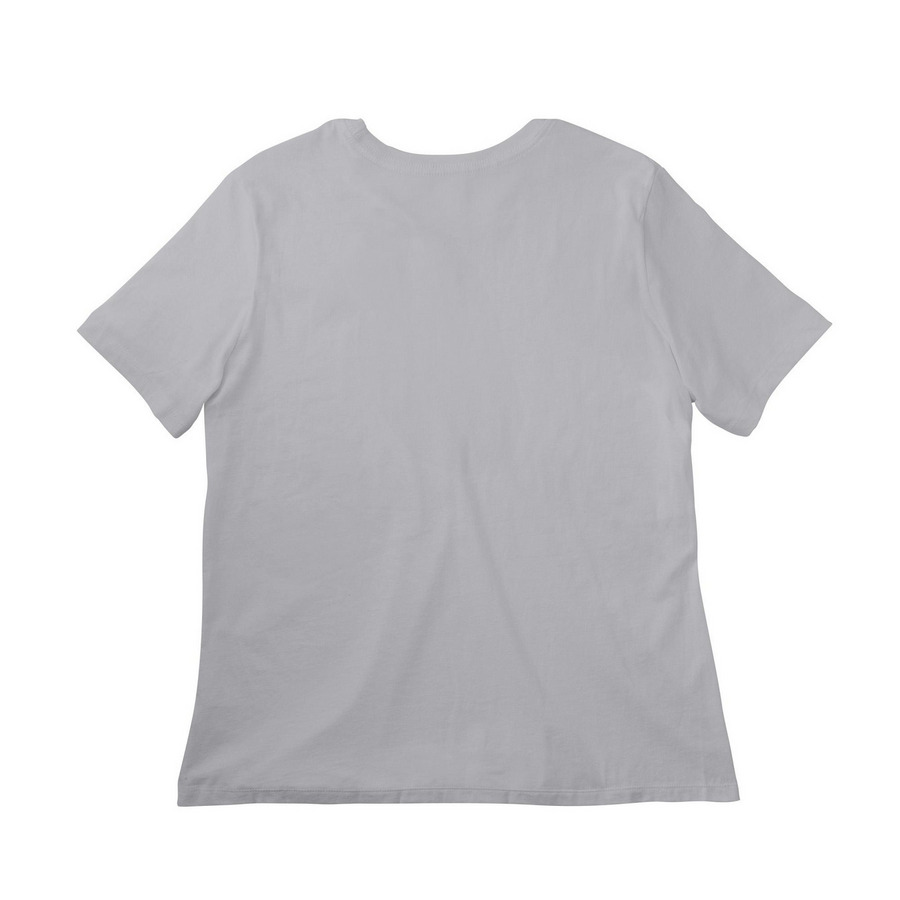 Respect. Protect., a Solid Athletic Grey Women?s Relaxed Cotton Tee (back-view)