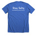 Blue is a Trash Color, a Heather True Royal Premium Unisex Tee (back-view)