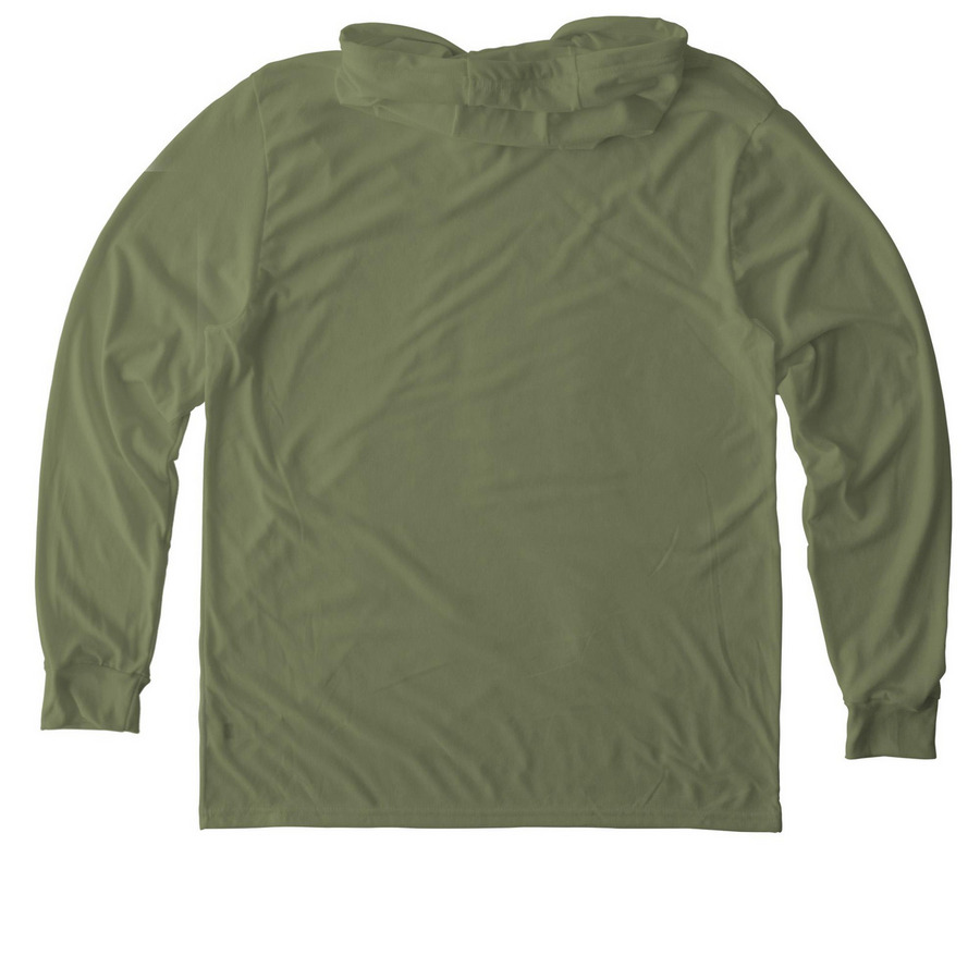 The Birds and The Books Affair, a Olive You Green Allmade Eco Triblend Hoodie Tee (back-view)