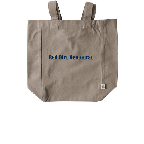 Red Dirt Democrat Tote, a Pumice Recycled Cotton Tote Bag
