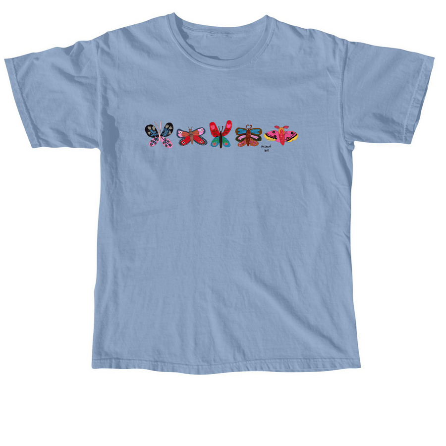 Float like a Butterfly Tee, a Washed Denim Comfort Colors Unisex Tee