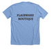 Logo Plain, a Heather Carolina Blue Premium Unisex Tee (back-view)