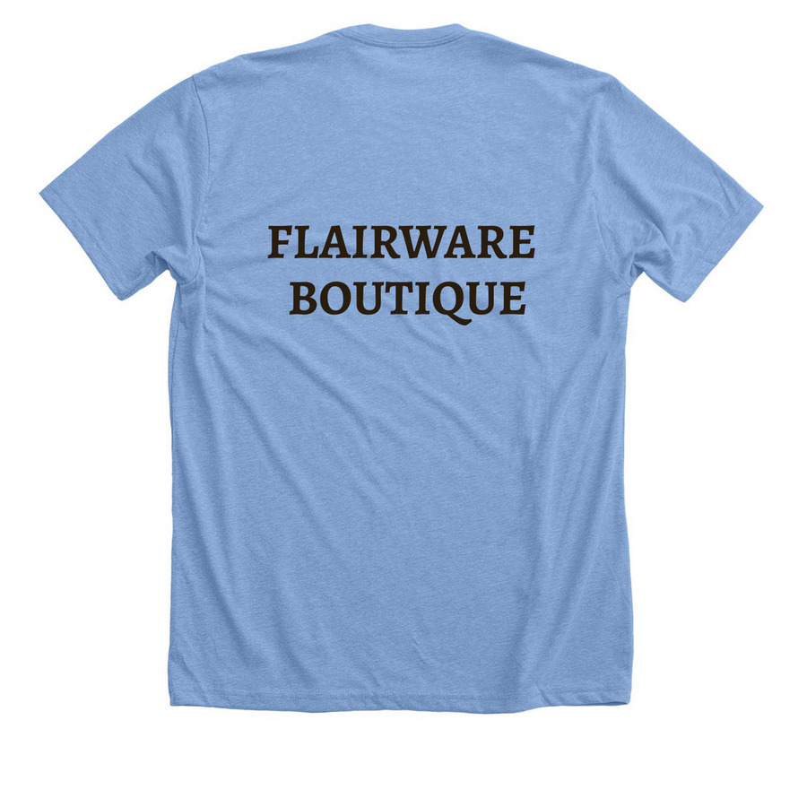 Logo Plain, a Heather Carolina Blue Premium Unisex Tee (back-view)