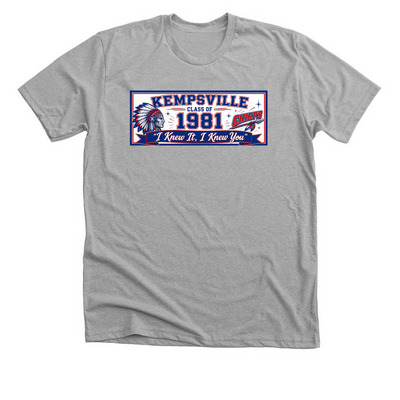 45-Year Reunion Shirts, a Athletic Heather Premium Unisex Tee