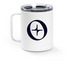 PROCLAIM Travel Mug, a White Stainless Steel Travel Mug (back-view)