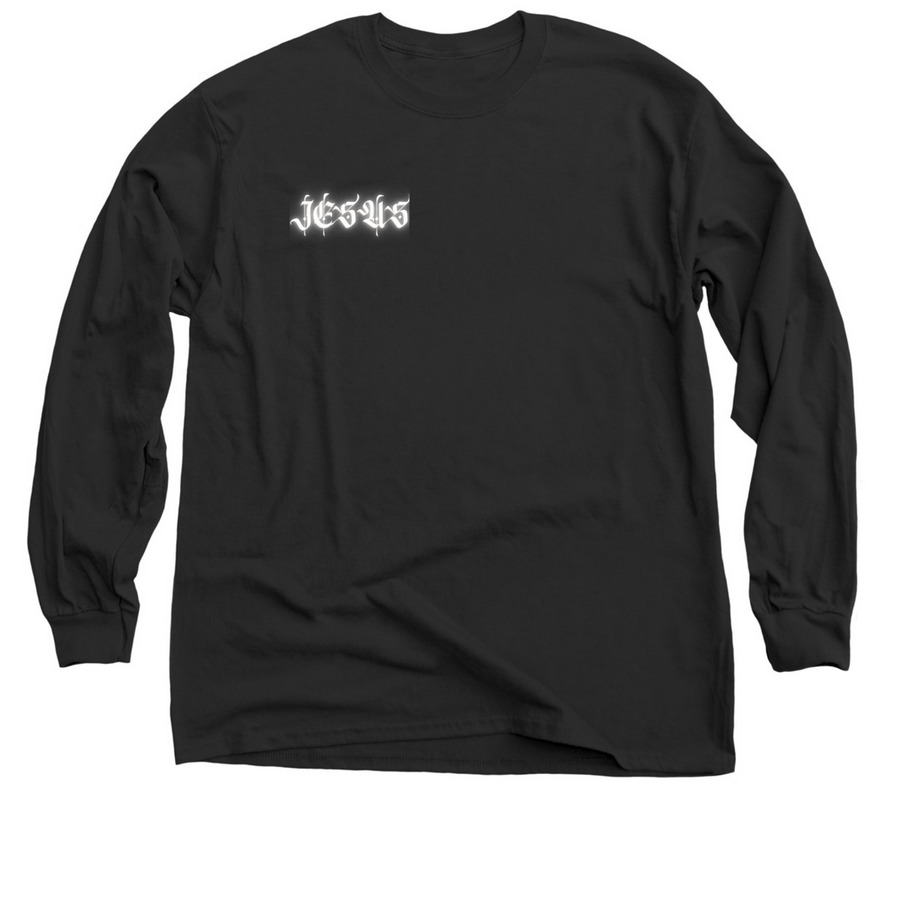 JESUS&nbsp;, a Black Classic Long Sleeve Tee