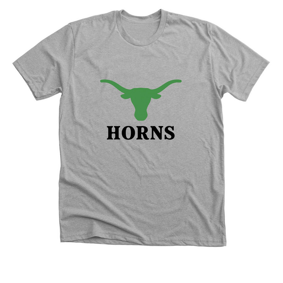 HORNS, a Athletic Heather Premium Unisex Tee