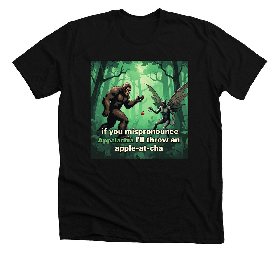 Apple-at-cha, a Solid Black Blend Premium Unisex Tee