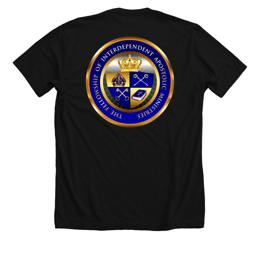 Holy Convocation 2023, a Solid Black Blend Premium Unisex Tee (back-view)
