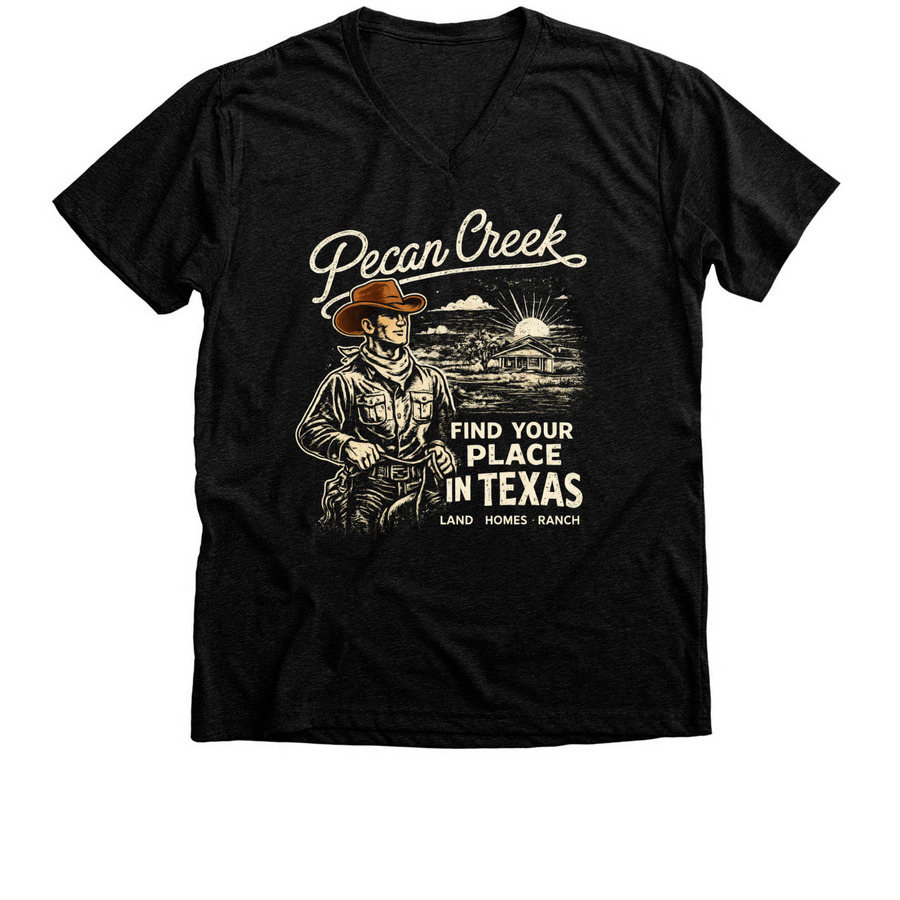 Find Your Place | V-Neck | Bella Canvas&nbsp;, a Black Heather Premium V-Neck Tee