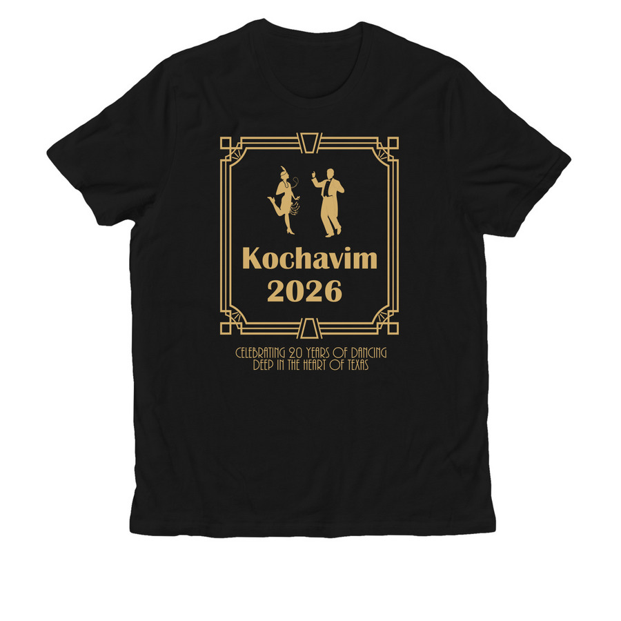 Kochavim2026, a Deep Black Allmade Organic Cotton Unisex Tee