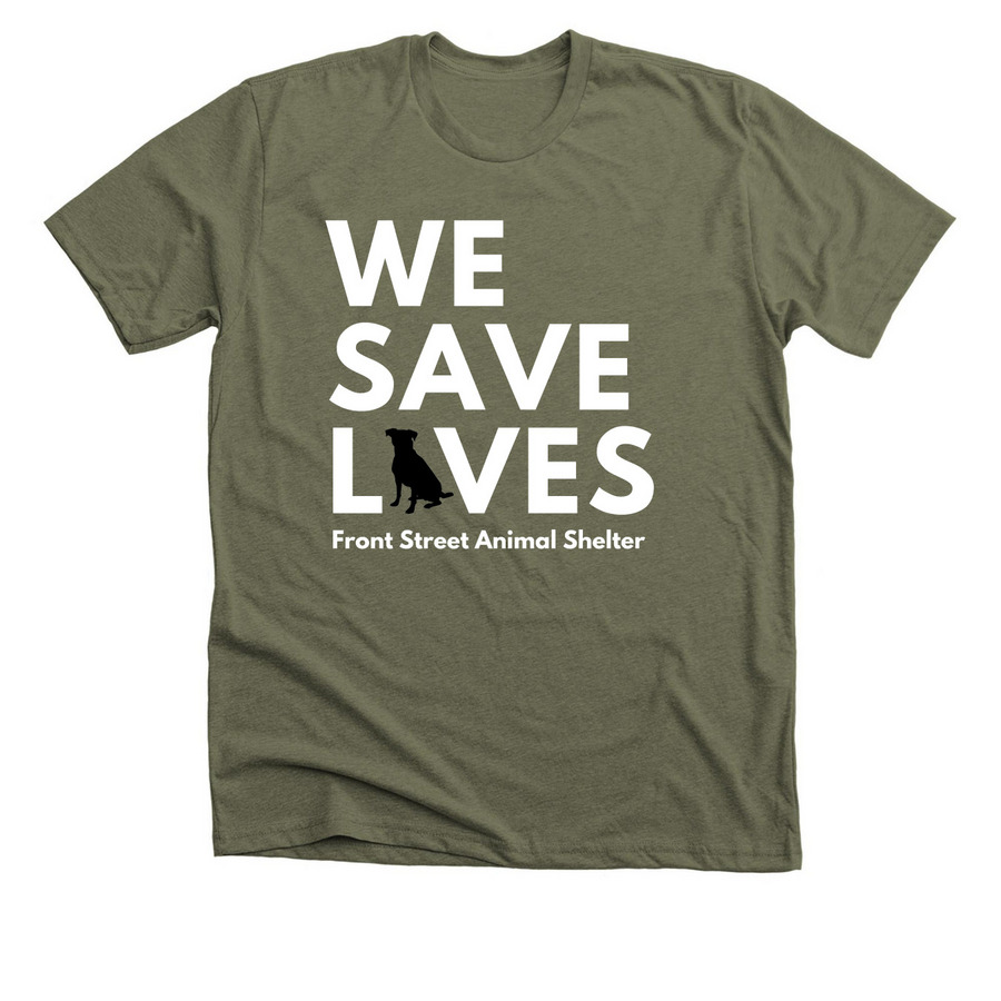 Dog Handler Shirt, a Heather Olive Premium Unisex Tee