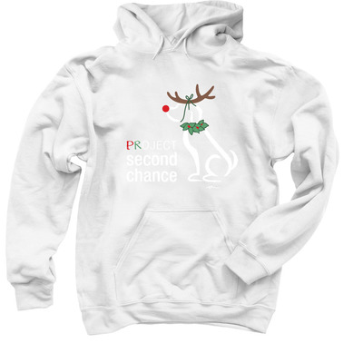 Holiday Tees, a White Pullover Hoodie