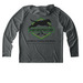 Momentum K9 | Built for the Work, a Dark Smoke Grey UV Performance Long Sleeve Hoodie (back-view)