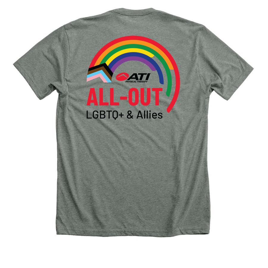 I&D Pride - Logo Back, a Deep Heather Premium Unisex Tee (back-view)