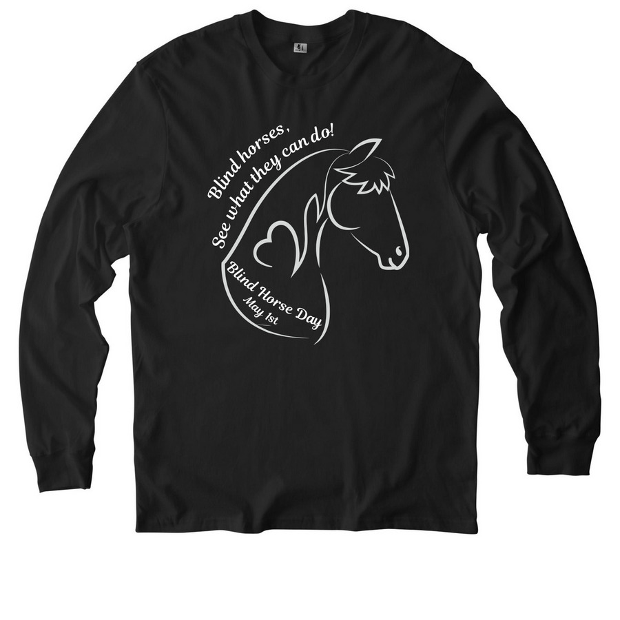 Blind Horse Day- See what they can do, a Deep Black Allmade Organic Cotton Long Sleeve Tee