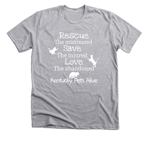 Merchandise that saves cat lives, a Athletic Heather Premium Unisex Tee